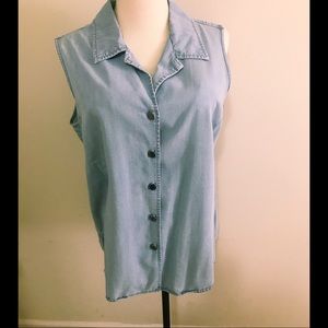 Sleeveless Jean top